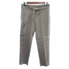 セオリーリュクス theory luxe テーパードパンツ センタープレス 麻 リネン 34 XS ベージュ /AU