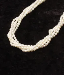 美品 5連ネックレス SV 淡水パール レディース