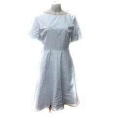 トランテアン ソン ドゥ モード 31 Sons de mode ワンピース ひざ丈 半袖 ストライプ 38 M 水色 /YI