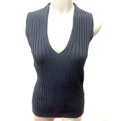 イエナ IENA ニット カットソー Vネック ノースリーブ グレー /RT