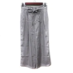 ザラ ベーシック ZARA BASIC ワイドパンツ ハイウエスト ベージュ /YI