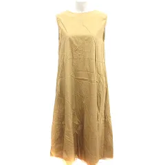 アーバンリサーチ URBAN RESEARCH ワンピース Aライン ロング ノースリーブ F 黄土色 /RT