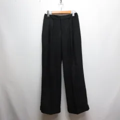 ジーユー GU インタック ワイド パンツ L 黒 ブラック
