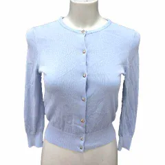 クミキョク 組曲 KUMIKYOKU カーディガン ニット 長袖 S2 S 水色 ライトブルー /YK