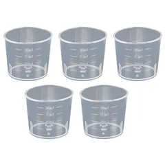 Saki&Masa プラスチックビーカー 実験用品 実験器具 計量器 5個セット 測定カップ 教育実験用 (10ml) [10ml]