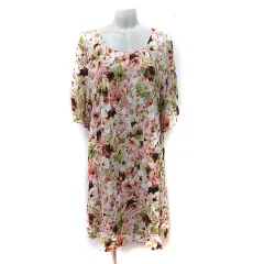 ロッソ ROSSO アーバンリサーチ ワンピース ひざ丈 フレア袖 五分袖 総柄 F マルチカラー /YI