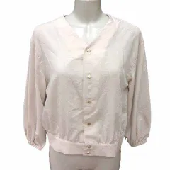 ロペピクニック ROPE Picnic カーディガン シャツ 長袖 38 M アイボリー 白 ホワイト /YK