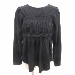 ビス ViS Tシャツ カットソー ビスチェ ドッキング 長袖 F 黒 ブラック /YK