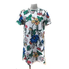 ザラ トラファルック ZARA Trafaluc ワンピース ミニ 半袖 花柄 マルチカラー /YI