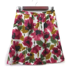 イエナ IENA フレアスカート ミニ 花柄 38 M マルチカラー /YI