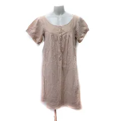 マカフィー MACPHEE トゥモローランド ワンピース ひざ丈 半袖 38 M ベージュ /YI