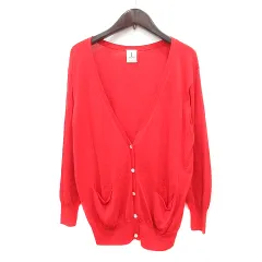 アダムエロペ Adam et Rope' un カーディガン ニット 38 M 赤 レッド /MN