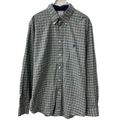 BROOKS BROTHERS 長袖 チェックシャツ XL グリーン ホワイト ブルックスブラザーズ ボタンダウン ロゴ 長袖シャツ トップス 春物 a711-6012のサムネイル
