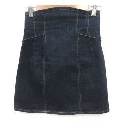 スナイデル SNIDEL 台形スカート ミニ デニム 0 青 ブルー /MS
