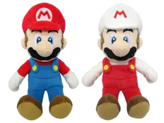 マリオ＆ファイアマリオ(S) ぬいぐるみ ２種セット 【座高約18cm】 スーパーマリオ ALL STAR COLLECTION 紅白 