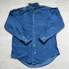 未使用級 ポロラルフローレン ダンガリーシャツ マルチポニー 濃いめ XS 未使用級 ポロラルフローレン ダンガリーシャツ マルチポニー 濃いめ