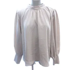 レースレディース Lace Ladies シャツ ブラウス ハイネック バルーンスリーブ 長袖 F ベージュ /AU