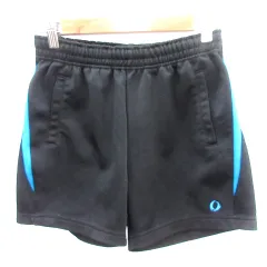 イグニオ IGNIO ショートパンツ ジャージ メッシュ ライン 刺繍 S 黒 ブラック /AU ●RY