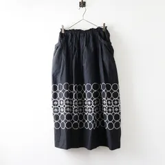 ミナペルホネンランドリー　タンバリンラップスカート ミナペルホネン tambourine タンバリン スカート 刺繍 ブラック - メルカリ