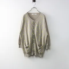 スーパーハッカ SUPER HAKKA コットン 水玉 長袖カーディガン‖ベージュ トップス 羽織り ドット 前開き【2400014697278】