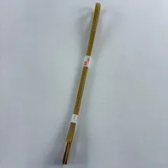 【美品】 帯締め 優品 縞 山吹色 正絹 和装小物  【中古】