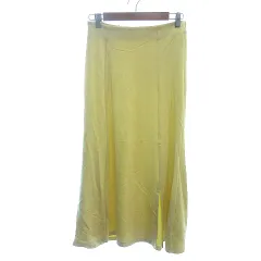 コムサイズム COMME CA ISM タイトスカート マキシ ロング 9 M 黄色 イエロー /AU