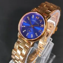 684-5　美品　MARC JACOBS　マークバイマークジェイコブス　ゴールド　ブルー　ネイビー　quartz　電池式　クォーツ　ウォッチ　watch　腕時計　lady's　レディース　女性