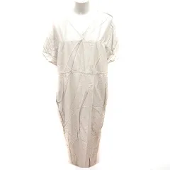 ケイビーエフ KBF アーバンリサーチ ワンピース Aライン マキシ 半袖 1 ベージュ /RT ●RY