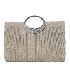 [ハルジオ] パーティーバッグ 結婚式 バック ショルダーバッグ ハンドバッグ クラッチバッグ レディース チェーン フォーマル オケージョン ドレス ゲスト お呼ばれ 披露宴 成人式 卒業式 パーティー カバン かわいい お洒落 人気 (ゴール [ゴールド]