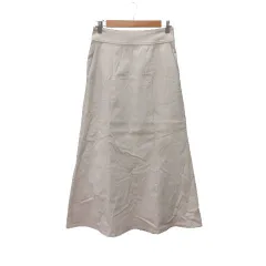 グローバルワーク GLOBAL WORK フレアスカート ロング M グレージュ /MS