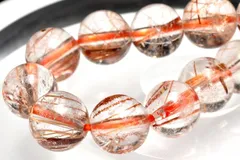 【１点物】透明◇内包美 ブロンズルチルクォーツ　9mm　ブレスレット パワーストーン 天然石 _MC1222