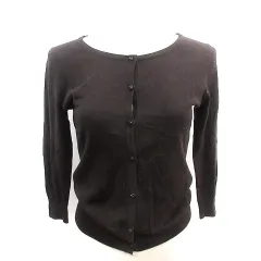 アプワイザーリッシェ Apuweiser-riche ニット カーディガン 七分袖 2 M 茶 ブラウン /AU