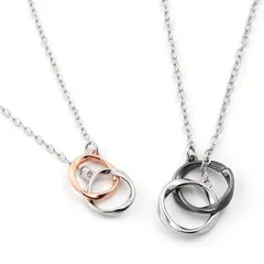 [ハルジオ] ペアネックレス 2点セット ペア ネックレス メンズ レディース カップル お揃い 大人向け 細め 人気 チェーン 細い アクセサリー ジュエリー ペンダント シルバー ゴールド ブラック おしゃれ お洒落 シンプル 普段使い 大人 プレゼント 