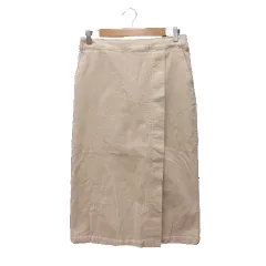 コーエン coen タイトスカート ロング コーデュロイ L ライトベージュ /MS