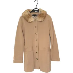 Z1623 UNITED ARROWS GREEN LABEL RELAXING  ロングコート ファー付き高級コートユナイテッドアローズ　グリーンレーベルリラクシング　ダウンコート　38 レディース ベージュ