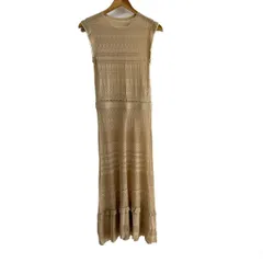 CELFORD(セルフォード) ワンピース サイズ36 S レディース美品  - ピンクベージュ ノースリーブ/ロング/変形デザイン