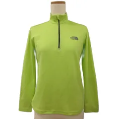 ザノースフェイス THE NORTH FACE フライトシリーズ ハーフジップ ハイネック カットソー 長袖 NTW30606 黄緑 グリーン系 M ■ECT