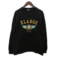 エクストララージ X-LARGE パイロット ロゴ ロングスリーブ Tシャツ 刺繍 長袖 黒 ブラック M ■ECT