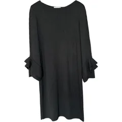 Z1623 EPOCA the shop　エポカザショップ　ミニ丈 ニット　ワンピース　ブラック 黒 チュニック レディース40