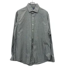 90s Polo by Ralph Lauren 長袖 チェックシャツ 16 1/2 グレー・ブラック・ホワイト ポロバイラルフローレン REGENT 春秋物 a711-6110