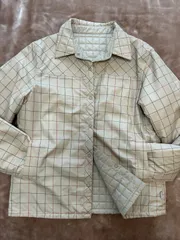 マックレガーMcGREGORリバーシブルコートアウター冬服秋服春服スプリングコートベージュチェック無地サイズM肩幅約39センチ身幅約46センチ袖丈約58センチ着丈約60センチレディース女性用婦人ウィメンズwomenユニセックス日本製メイドインジャパン国産国内製