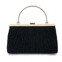 [ハルジオ] パーティーバッグ 結婚式 バック ハンドバッグ ショルダー チェーン クラッチバッグ レディース フォーマルバッグ オケージョン ドレス ゲスト お呼ばれ 披露宴 成人式 卒業式 パーティー カバン かばん 可愛い お洒落 人気 ( [ブラック]