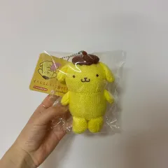 レア Sanrio ポムポムプリン チームプリン ニット 編み マスコット キーホルダー ぬいぐるみ