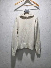 M) ザラ アイボリー ハイネック ニット ハーフジップ zara 4216 306 セーター