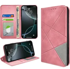 iPhone 16 ProMax ケース 手帳型 高級PUレザー マグネット式 アイフォン16 ProMax 財布型 カバー 耐衝撃 スマホケース 横置きスタンド機能 カード収納 小銭入れ レンズ保護 擦り傷防止 落下防止 ストラップホール付きローズゴールド