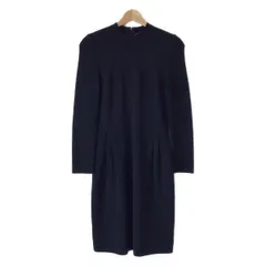 FOXEY(フォクシー) ワンピース サイズ38 M レディース - 32849 黒 クルーネック/長袖/ひざ丈