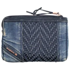 DIESEL (ディーゼル) キルティングデニム セカンドバッグ クラッチバッグ インディゴ
