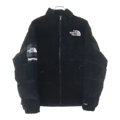 SUPREME (シュプリーム) 23AW ×THE NORTH FACE Suede Nuptse Jacket ザノースフェイス ロゴ刺繍 スエード ヌプシ ダウンジャケット ブラック NF0A875N