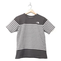 THE NORTH FACE(ノースフェイス) 半袖Tシャツ サイズS レディース美品  - ダークグレー×白 ボーダー