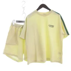 コンバース CONVERSE ALL STAR セットアップ Tシャツ カットソー 半袖 ショートパンツ 刺繍 ライン 生成り アイボリー M ■FF